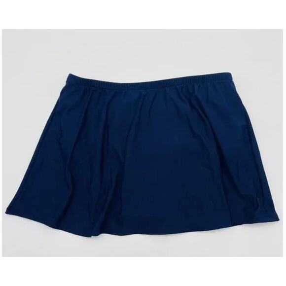 Swim Solutions Tummy Control Swim Skirt Skort Bottom Navy Blue 20W NWT - Picture 6 of 6